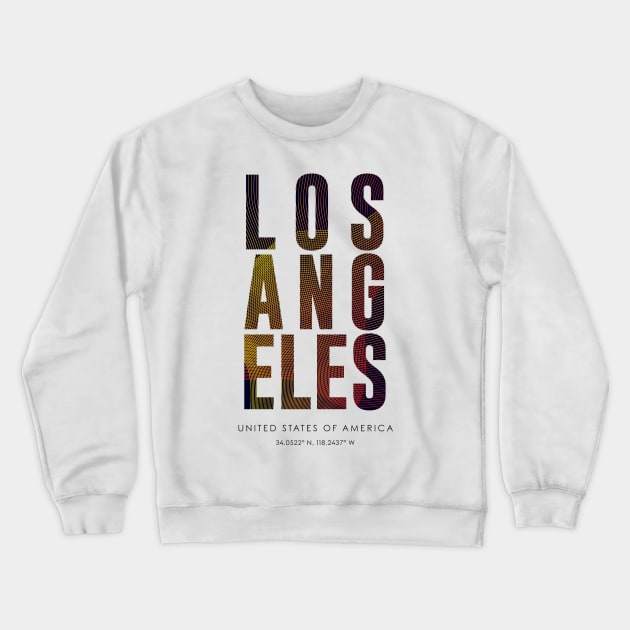 Los Angeles city typography Crewneck Sweatshirt by StudioGrafiikka